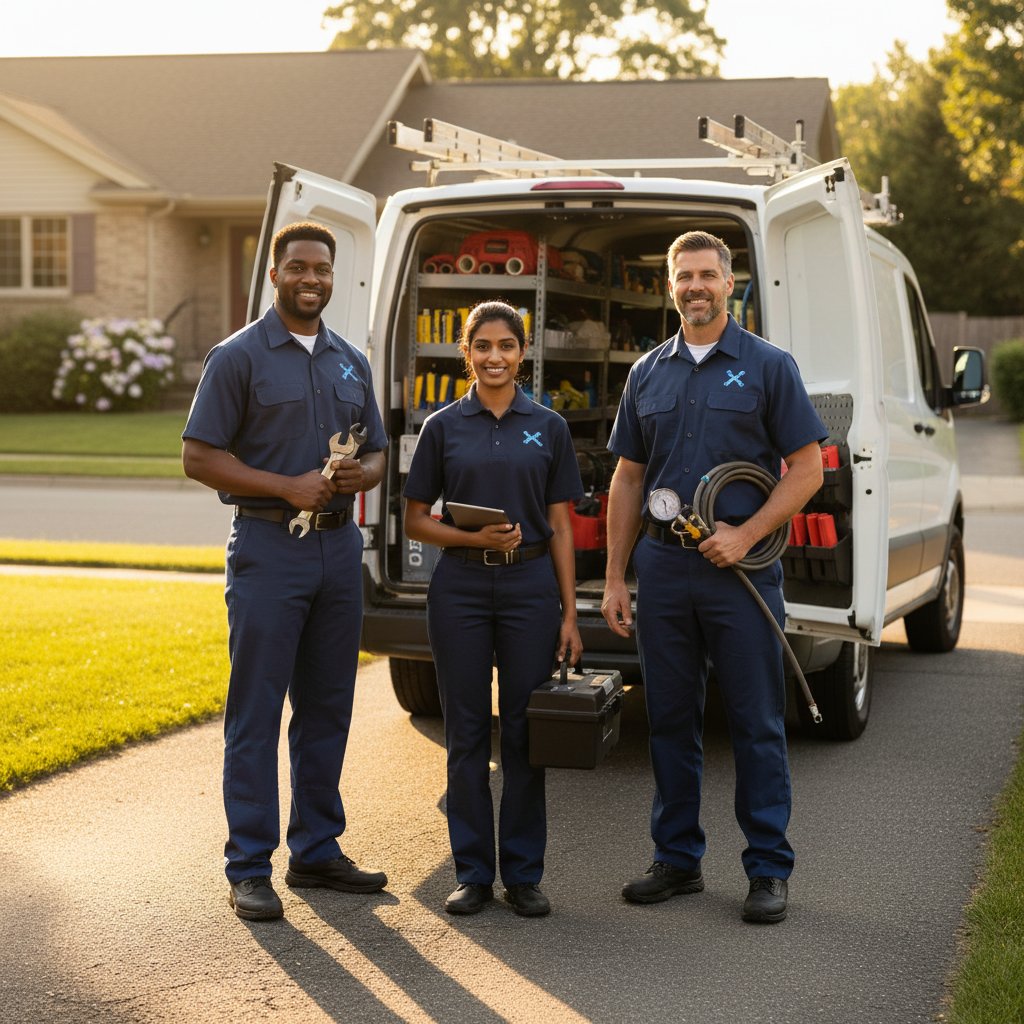 Professional plumber working in Singapore